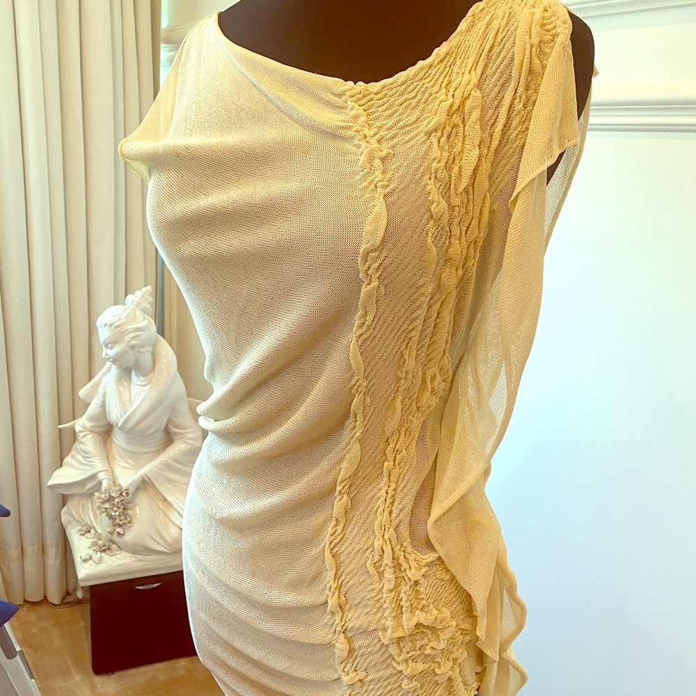 Donna Karan collection tunic knit top